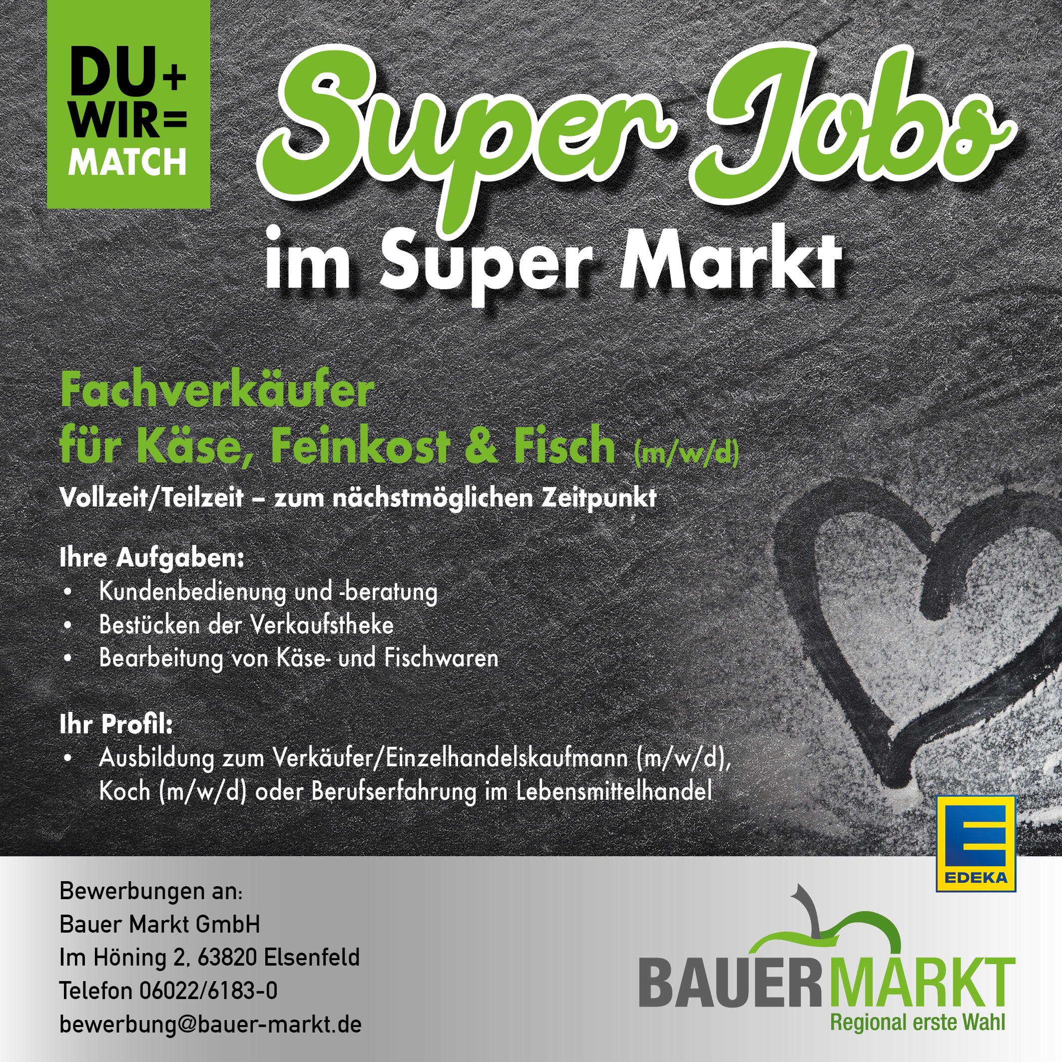 Bauer Markt - Stellenangebot Feinkost Fachverkäufer
