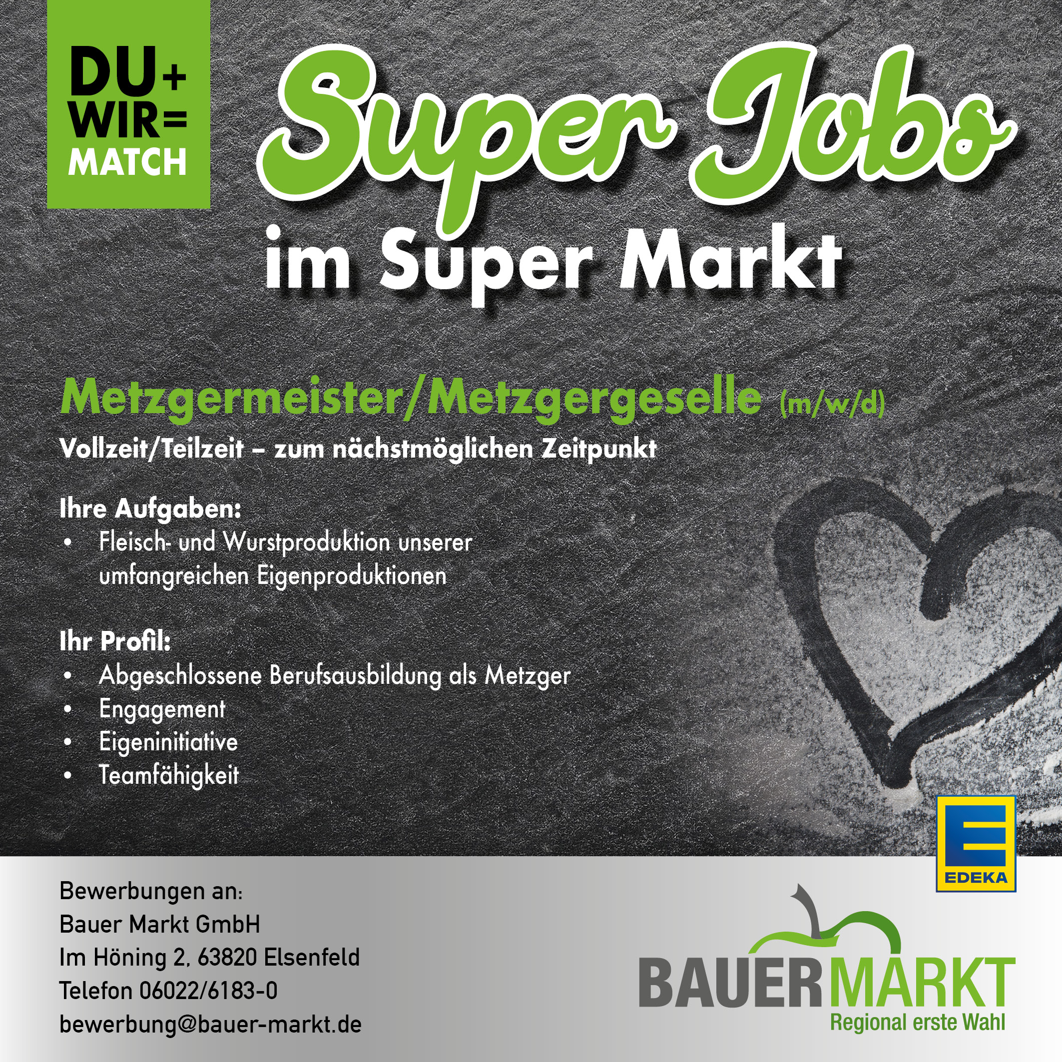Bauer Markt - Stellenangebot Metzgerei